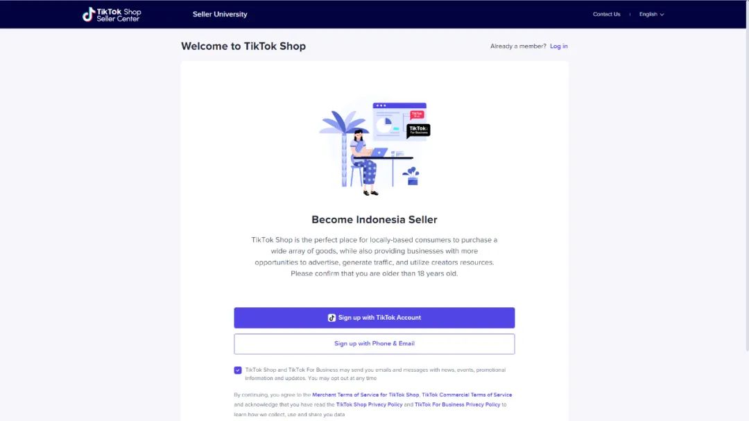 TikTok 印尼站注册指南