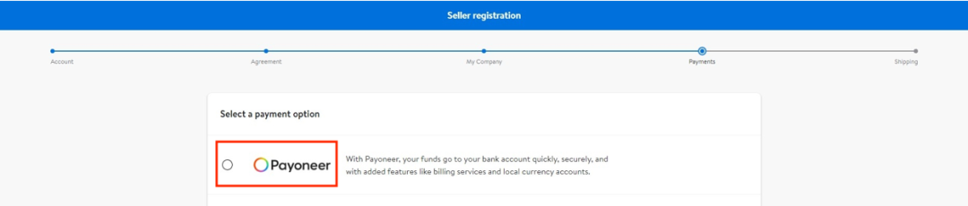 沃尔玛添加Payoneer账户收款操作指南