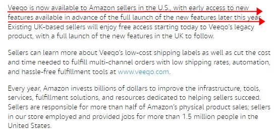 亚马逊面向卖家推出免费发货软件Veeqo