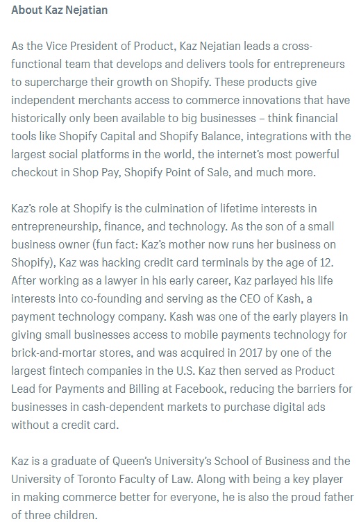 Shopify领导层变动：首席运营官和首席财务官均换将