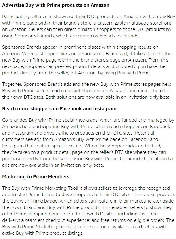 亚马逊宣布新营销解决方案Buy with Prime 助力DTC卖家