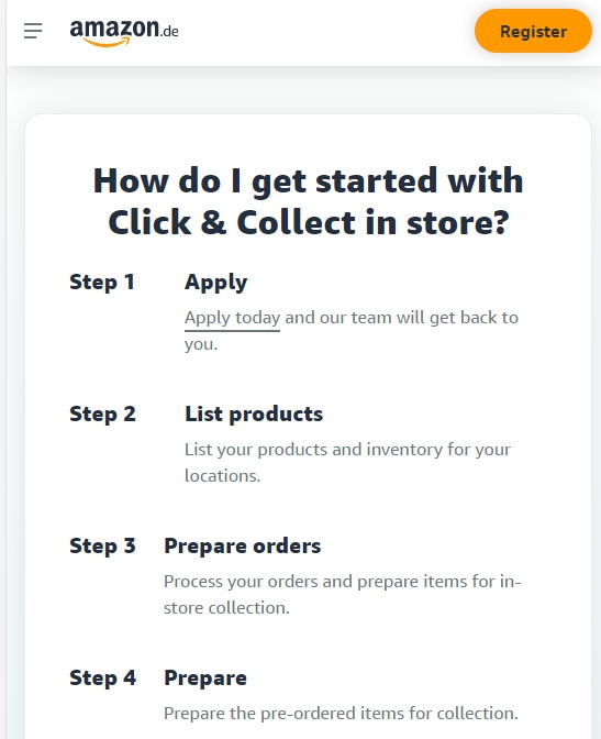 亚马逊德国站推出点击提货服务 买家须在5天内到店取货