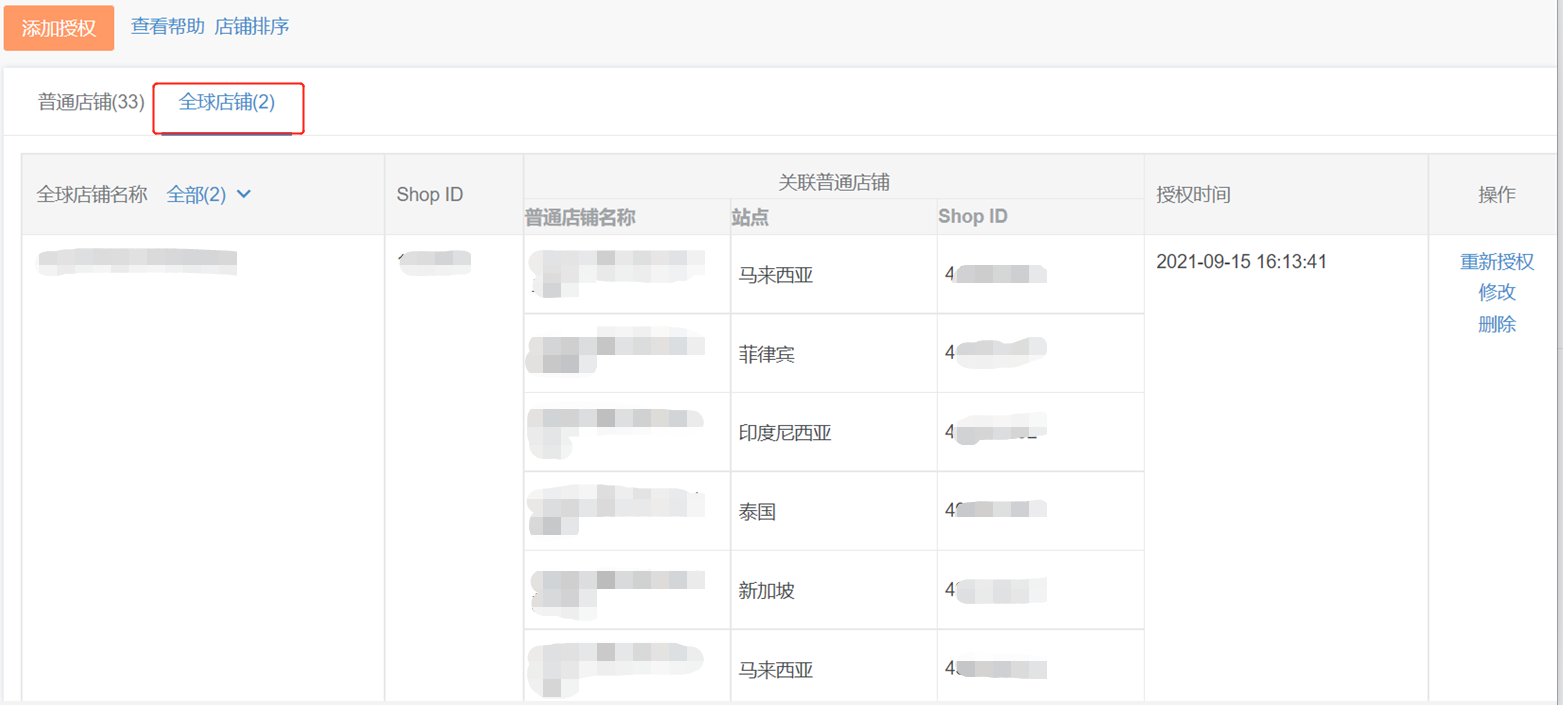 店小秘ERP怎么授权Shopee店铺(全球店铺)