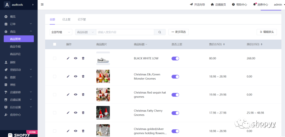 shopyy如何采集shopify和shoplazza店铺的商品