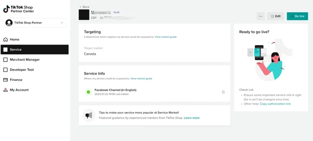 TikTok Shop跨境服务市场功能上线