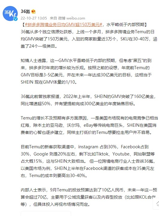 拼多多Temu在美国下载量达1080万次,排名第一