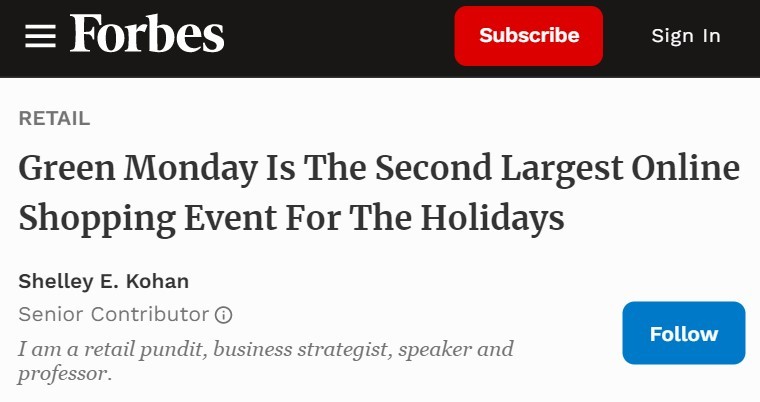 eBay开启绿色星期一活动,最高折扣可达50%