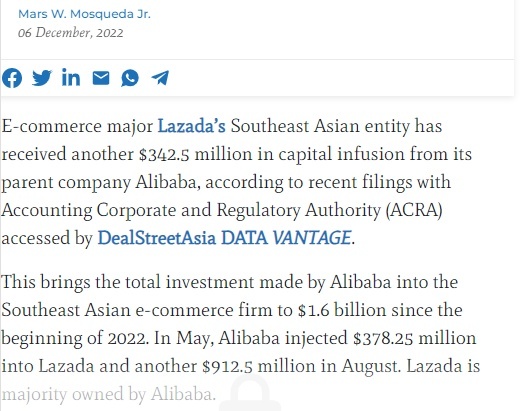 Lazada泰国2022营收超380亿 预估利润32亿泰铢