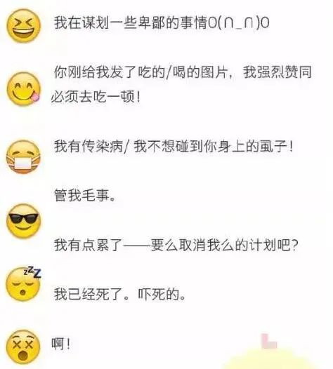微信100个表情符号含义(微信表情含义对照图解)