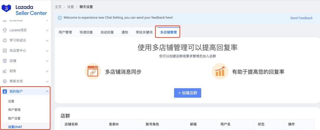Lazada上线多店铺管理功能,提高卖家消息回复率