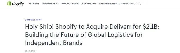 Shopify简化物流模式，与亚马逊竞争加剧