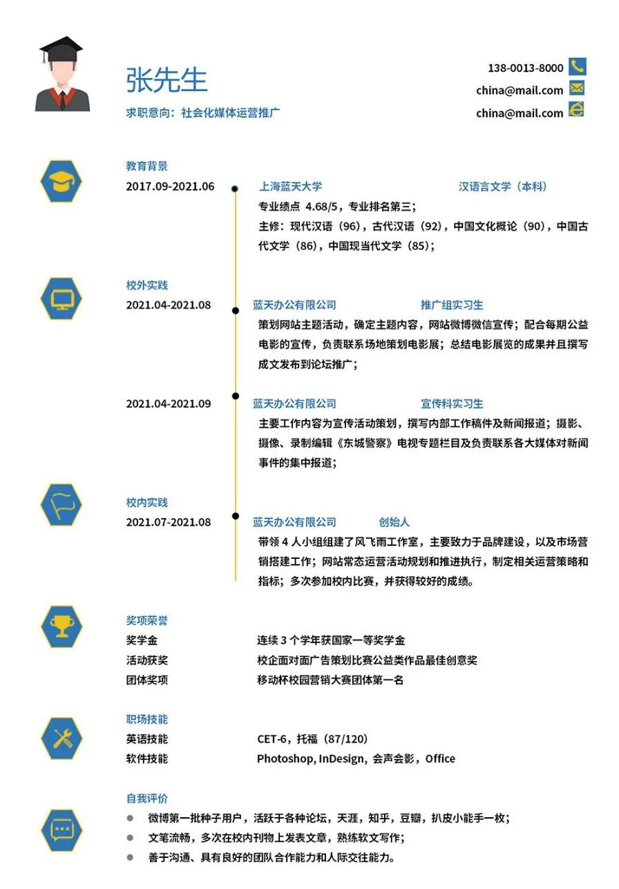 2023免费个人简历模板(简历怎么写才能吸引人)