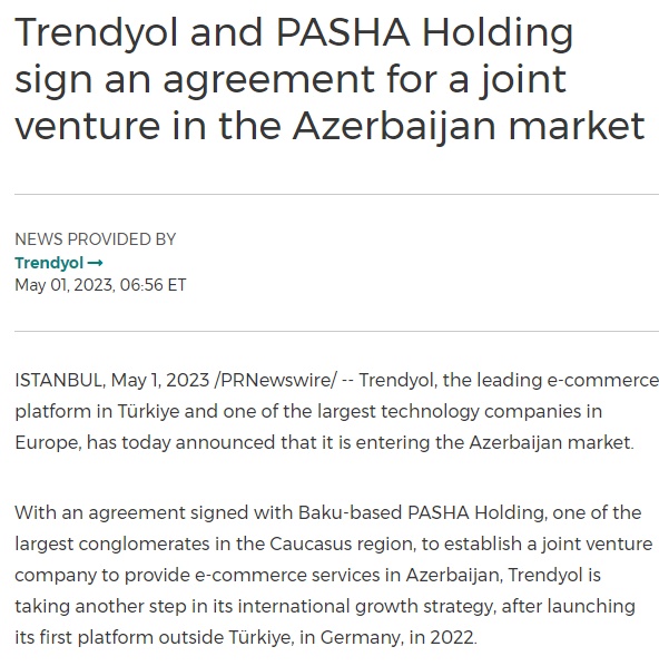 阿里巴巴旗下电商Trendyol拓展国际市场