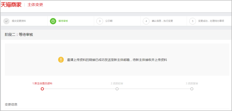 天猫主体变更流程(变更主体需要什么资料)
