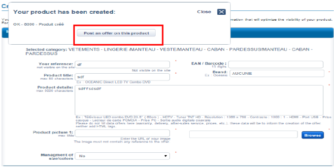 Cdiscount上传产品教程(Cdiscount产品上架步骤)