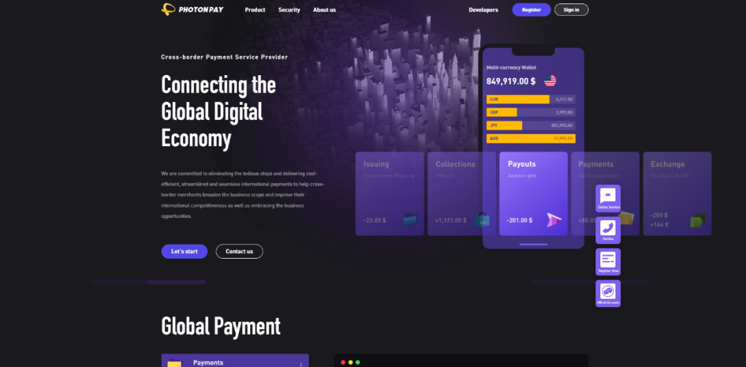 PhotonPay(光子易)-跨境电商收付款平台