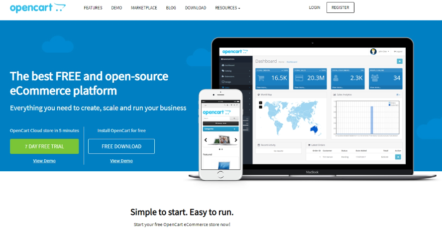 Opencart-开源电子商务系统