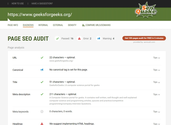 SEOquake-SEO分析工具