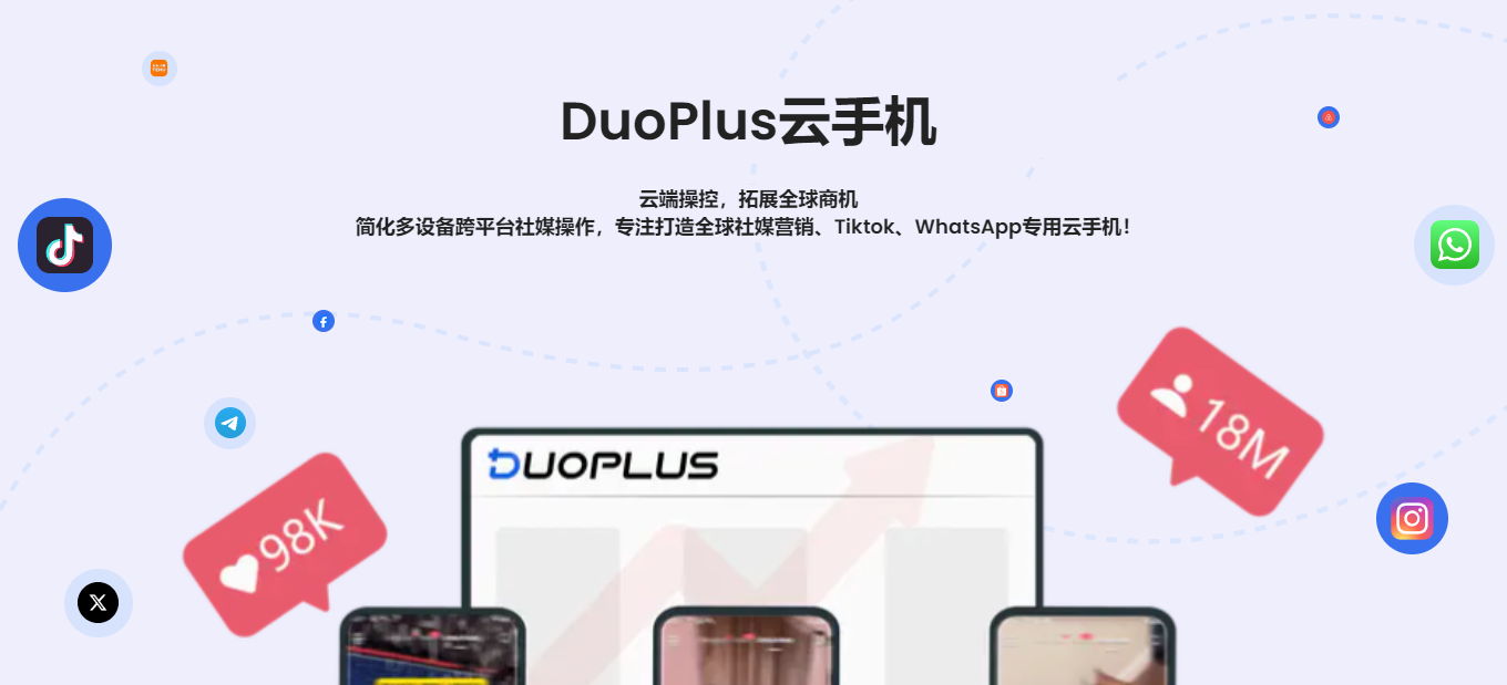DuoPlus云手机-跨境出海社媒营销专用云手机