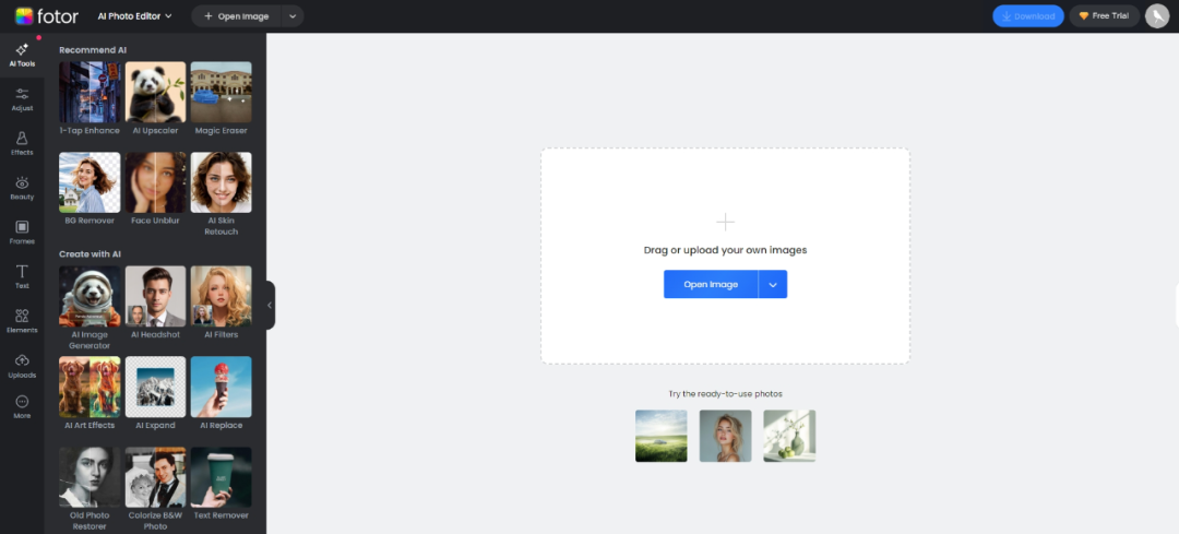 Fotor-AI图片编辑设计工具
