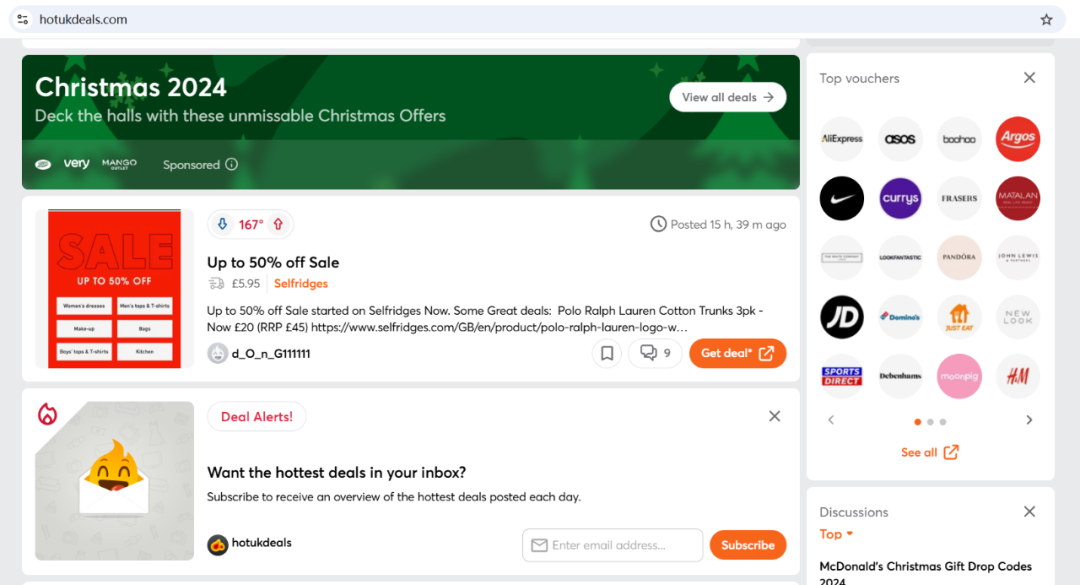 HotUKDeals-英国折扣促销网站