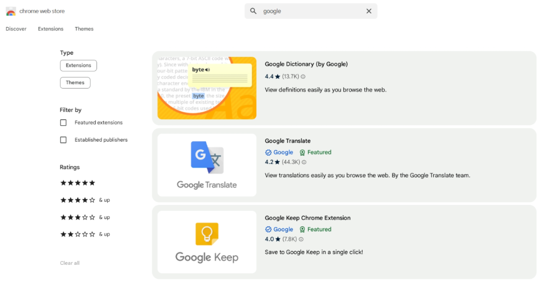 Chrome Web Store-谷歌应用商店