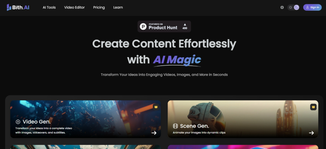Bith AI-人工智能视频编辑工具