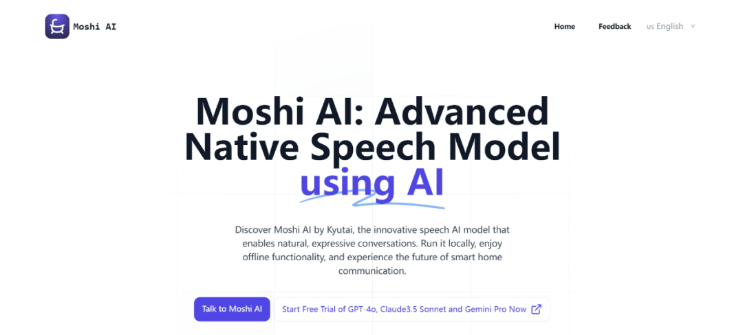 Moshi AI-人工智能实时对话语音工具
