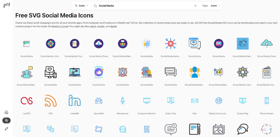 Reshot-icons图标素材设计平台