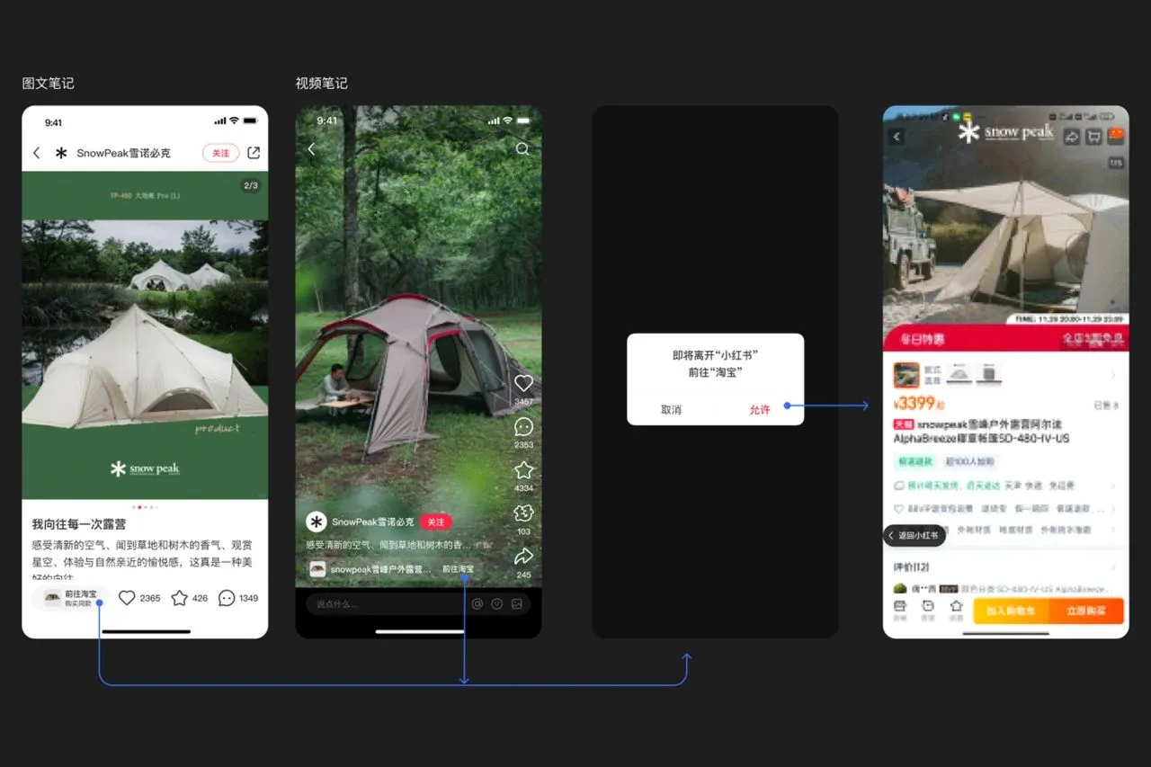 小红书种草笔记可直接跳转至淘宝APP了
