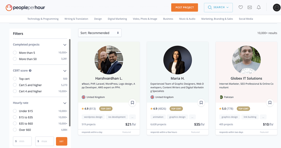 PeoplePerHour-全球自由职业者服务平台