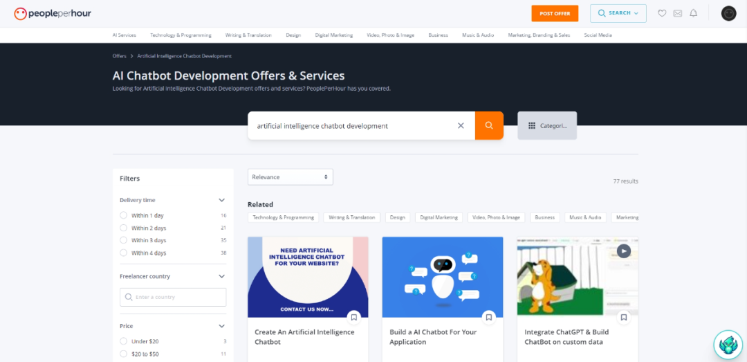 PeoplePerHour-全球自由职业者服务平台
