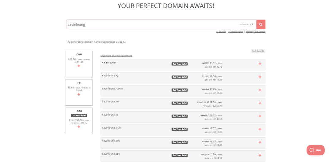 Porkbun-域名注册托管服务平台