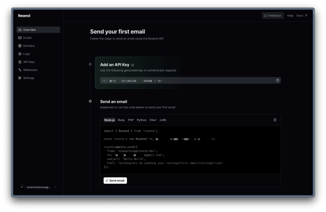 ‌‌Resend-电子邮件发送平台