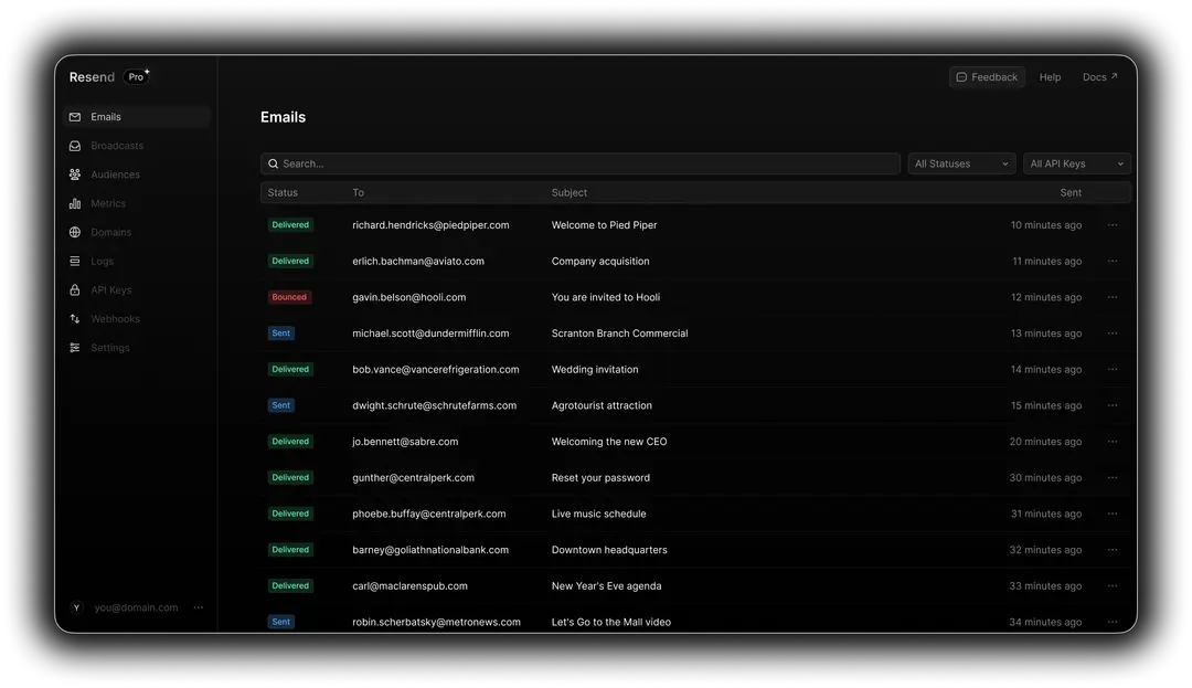 ‌‌Resend-电子邮件发送平台