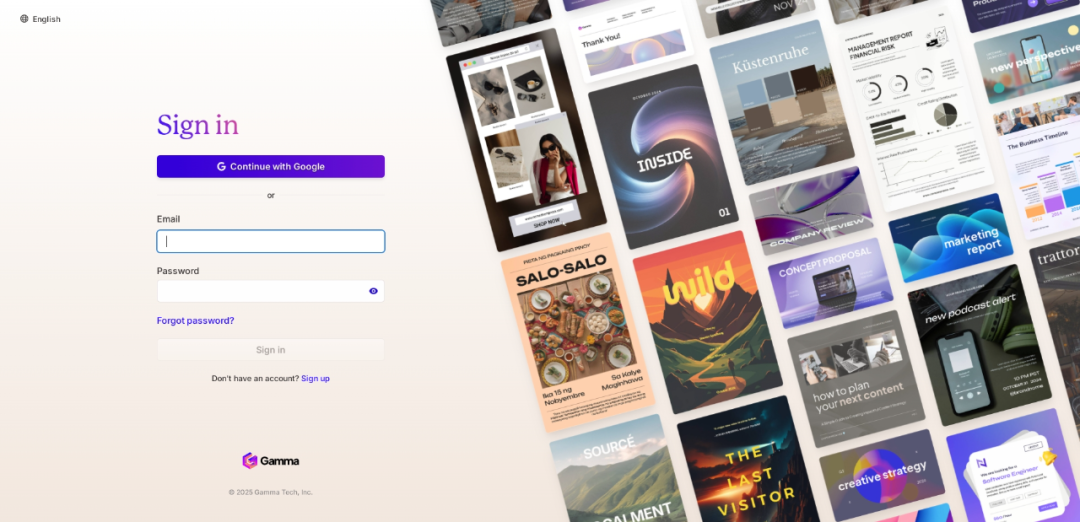 Gamma AI-智能AI生成PPT平台工具