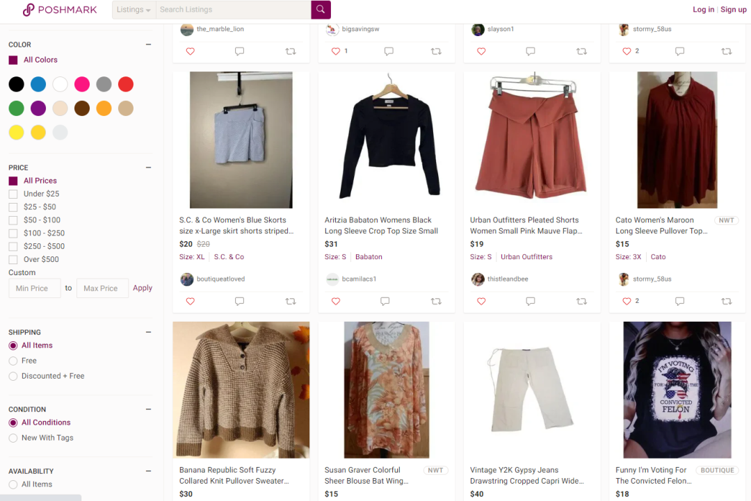 Poshmark平台介绍(Poshmark的热卖产品)