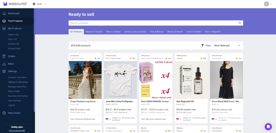 Modalyst一件代发平台