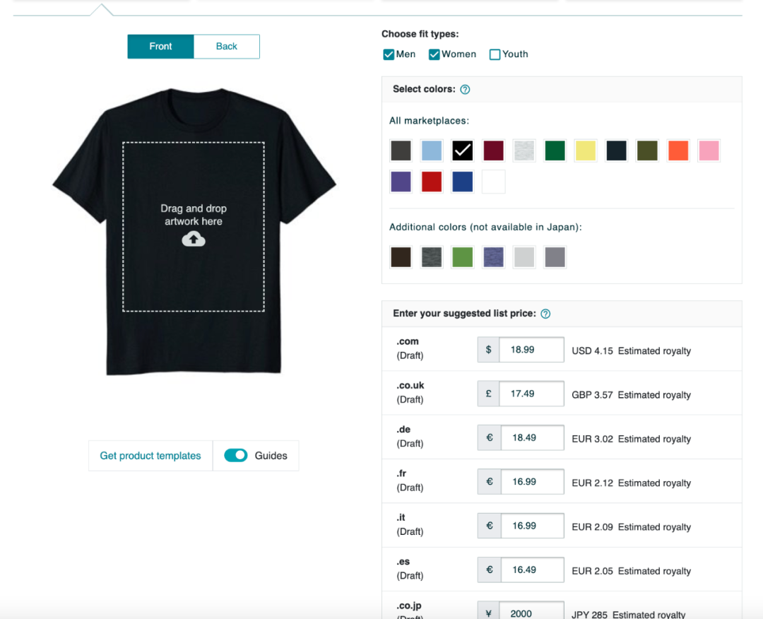 Amazon Merch on Demand-亚马逊按需印刷服务平台