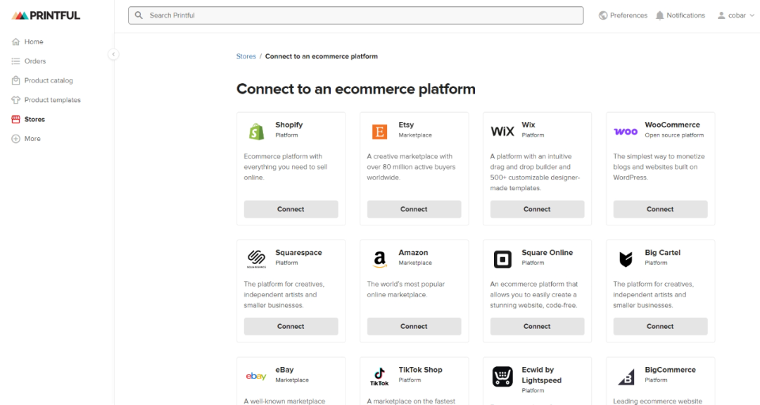 Printful-电商POD一件代发平台
