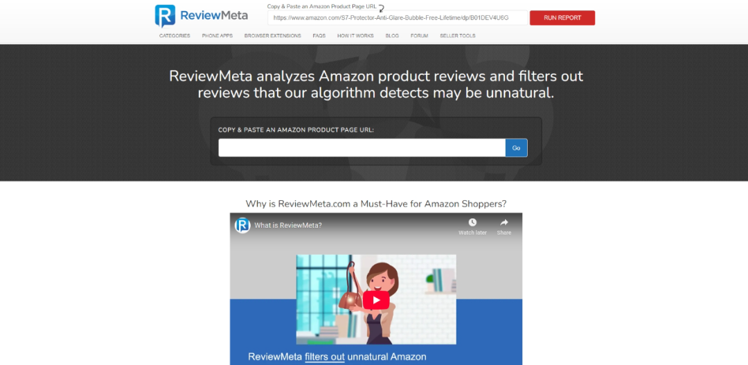 ReviewMeta-亚马逊评论分析工具