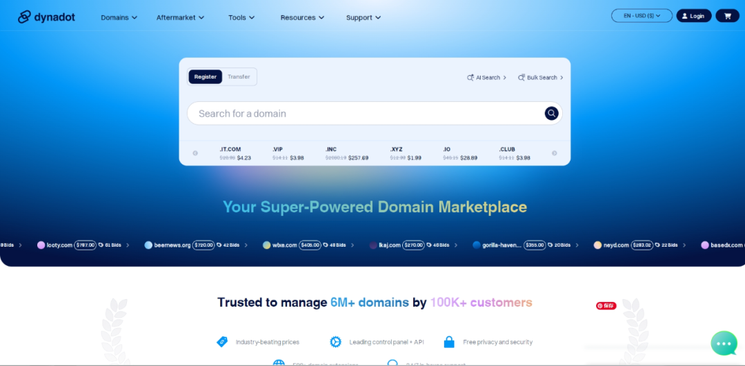 Dynadot域名注册商