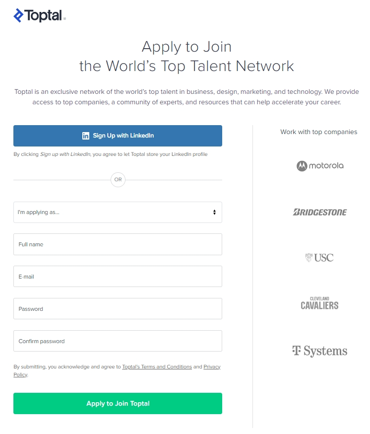 Toptal-全球自由职业者平台