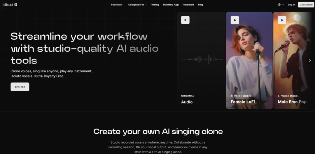 Kits AI-声音克隆/AI音乐工具