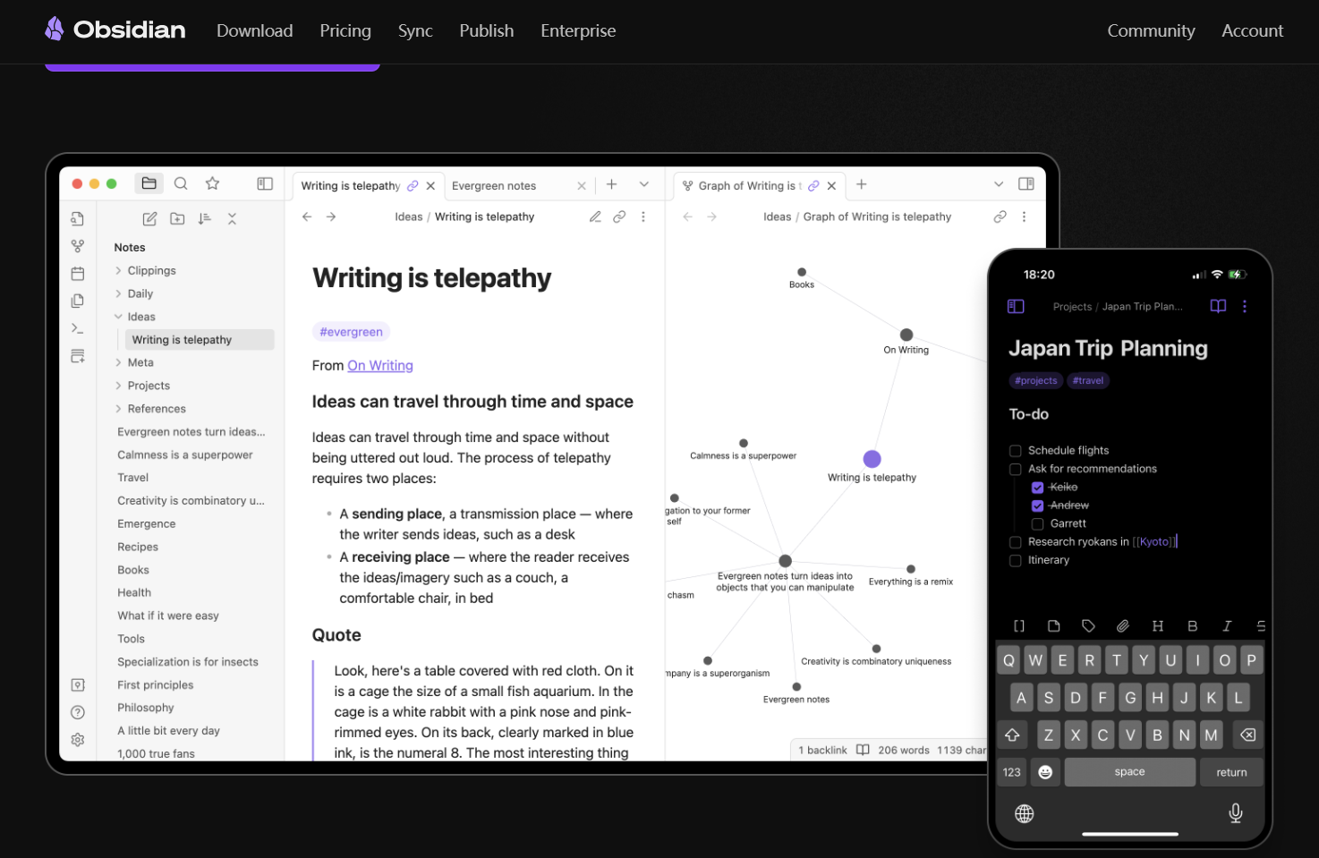 Obsidian-知识管理和笔记软件